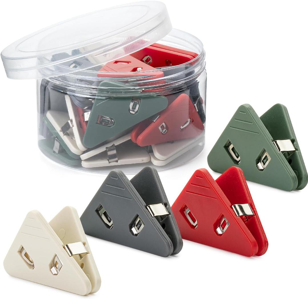 Mr. Pen- Corner Paper Clips, 20Pack, 4 Colors, Triangular File Corner Clip