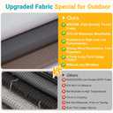 Outdoor Roller Shade, 420GSM New Material Sun Shades Outdoor Patio with 95% UV Protection, Cordless Aluminum Outdoor Blinds with Crank Handle, Patio Shade for Patio, Privacy Protection, 8'W X 8'H, 96"W x 96"H