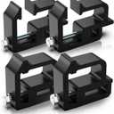 ovsor Truck Topper Clamps - 4 Pack Mounting Clamps for Truck Bed and Canopy for Dodge Dakota Ram 1500 2500 3500, F150 F250(4, Black)