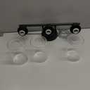 3-Light Bathroom Light Fixtures, 17.23" Black Modern Vanity Lights with Clear Glass Shade, Bathroom Wall Lamp for Mirror Kitchen Living Room Hallway Cabinet Porch