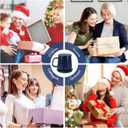 APEKX Warm Cup Coffee Mug Warmer Set - Smart Stable Constant Temperature 131F, 15W Wireless Charging, 12.8 oz Capacity - Supports USB-C Interface, Automatic Power On/Off Function (4 H). (Deep Navy)