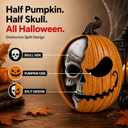 Led Light Up Jack O Lantern, Pumpkin Skull Halloween Decorations for Home