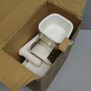 Rotary Cheese Grater with Handle - Vegetable Shredder with 5 Blades & Strong Suction Base, Round Slicer & Food Chopper for Kitchen (White)