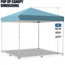 8x8 Pop Up Canopy Tent,Outdoor Canopy with Carry Bag,Easy Up Canopy with 3 Adjustable Height,Outdoor Gazebo Straight Legs,UPF 50+ Event Shelter Tents for Parties,Camping,Market,Patio(Sky Blue)
