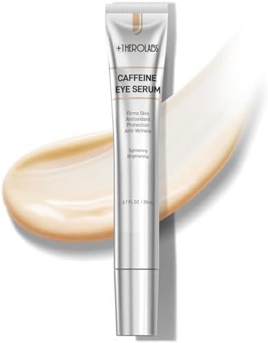 +1HEROLABS Caffeine Eye Cream with Niacinamide, Hyaluronic Acid, Vitamin E & Peptides - Under Eye Serum for Puffiness and Dark Circles, 0.7 Fl Oz (Pack of 1)