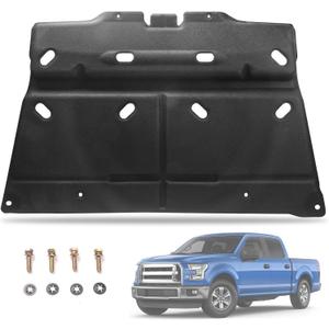 Engine Splash Shield Guard Compatible with 2015-2020 Ford F150 with Gasoline Engine/Not Fit Raptor Model/Not Fit 3.0L Diesel ML3Z-7222-D Engine Case Guard Under Car Shield Cover Black