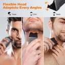 Body Hair Trimmer for Men, Body Trimmer for Beard Sideburns Necklines Precision Trimming, Groin Ball Trimmer for Pubic Hair, Rechargeable Groomer, Shaver with USB-C, Replaceable Heads