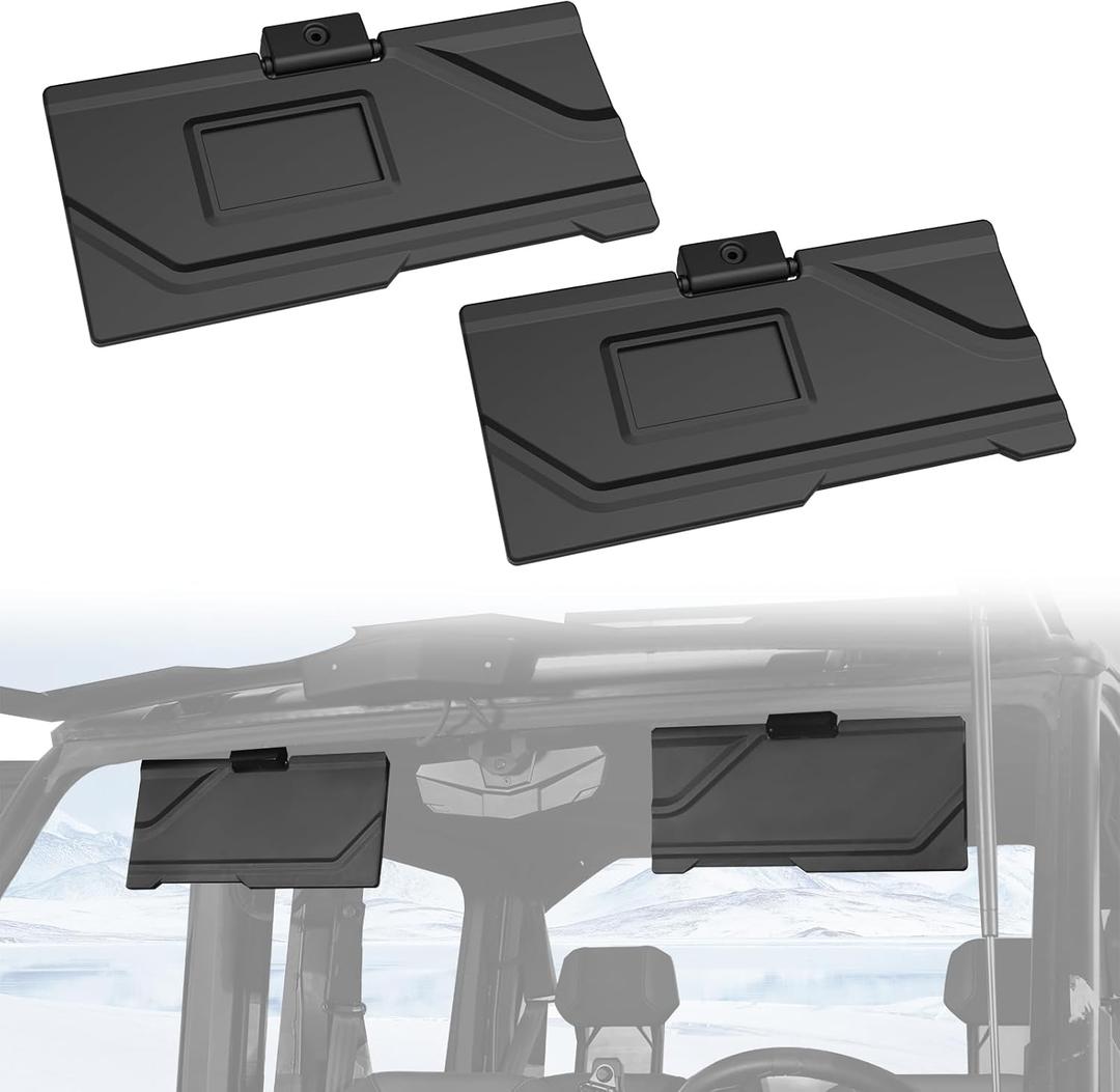 Sun Visors for Polaris Ranger XD 1500 2024-2025 Accessories, PP UV& Sunlight Blocker Shield with Adjustable Angle, Replace #2890571, 2PCS