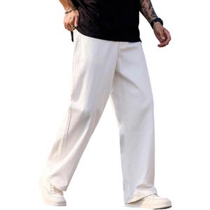 DFGIGT Mens Baggy Jeans Distressed Wide Leg Denim Pants Casual Loose Fit Trousers Streetwear XXL