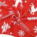 Christmas Reindeer Hand Towels Set of 2, 28x14 Inch Funny Xmas Deer Snowflakes Red Soft Absorbent Tea Towel Washcloths for Kitchen Bathroom Winter Holiday Home Decor and Gifts (one size)