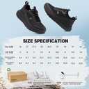 Women's Orthopedic Trail Running Shoes: Comfortable Arch Support Plantar Fasciitis Orthotic Athletic Sneakers, Casual Flat Feet High Arch Tennis Walking Work Hiking Shoes for Foot Heel and Pain Relief (8.5, W1-black)