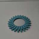 Honiway Beach Wall Decor Mirror 12 inch Wood Coastal Wall Decor Sunburst Boho Home Decor Room Decor for Bedroom Living Room Bathroom Cyan