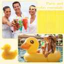 Potchen 150 Pcs Reusable Plastic Straws Fun Silly Shaped Drinking Straws Bulk for Tropical Summer Pool Party Supplies, Birthday & Cocktail Table Decorations(Duck)