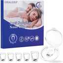 Anti Snoring Devices,Snore Stopper with Adjustable Magnet, Silicone Nose Clip Stop Snoring, Effective to Relieve Snoring, Snoring Solution Comfortable and Quieter Sleep, Clear, M, 5pcs
