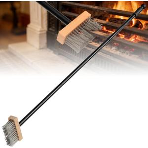 Fireplace Brush, 59-Inch Heavy Duty Long Handle Metal Fireplace Brush Broom with Heat-Resistant Iron Bristles (24.99)