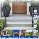 1-2 Step Single Post Handrail-Outdoor Stair Rail- Single Post Wrought Iron Handrail with DIY Tool Kit, 38" H Black Hand Rail Powder Coating for Concrete Steps or Wood Stairs