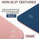 BEAUTYOVO Yoga Mat with Strap, 1/3 Inch Extra Thick Yoga Mat Double-sided Non Slip, Professional TPE Yoga Mats for Women Men, Workout Mat for Yoga, Pilates and Floor Exercises (Cherry Pink & Navy Blue)