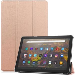 Case for Amazon Fire HD 10 (7th / 9th Generation, 2017/2019 Release) 10.1" Premium PU Leather Protective Cover Amazon Fire HD 10 Case (Rose gold)