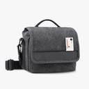 Besnfoto Camera Bag Purse Small Messenger Shoulder Bag for Mirrorless DSLR Camera Waterproof Canvas Compact Photography Case, Black Gray