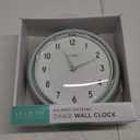 La Crosse Clock 9.5-inch Retro Diner Light Pistachio Green Silent Sweep Quartz Clock - 404-3024PH