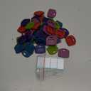 Blulu 50 Pieces Colored Key Tags with Labels 1 Inch Cute Silicone Key Covers Tag with Self Adhesive Stickers for House Classification Organization(Vintage Color,Square)