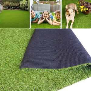 Artificial Grass Rug 0.8 Inch Pile Height 3FTx10FT Indoor Outdoor Rug Fake Grass Carpet with Drainage Holes Green Synthetic Grass Turf Mat Turf Grass for Patio Deck Balcony Landscape Lawn