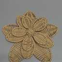 Wesiti 3 Pcs Rattan Flower Wall Decor Boho Daisy Nursery Decoration Woven Rattan Flower Wall Art for Home Nursery Bedroom Farmhouse Decorations Housewarming Gifts