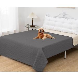 fuguitex Waterproof Dog Bed Cover Couch Cover for Pet Anti-Slip Cat Mat Pet Pad Blanket for Sofa Chair Recliner Bed Furniture Protrctor (78x90 Inch (Pack of 1), Dark Grey)