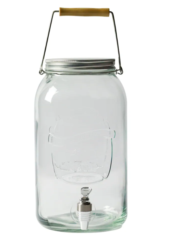 Mason Glass Drink Dispenser 4L