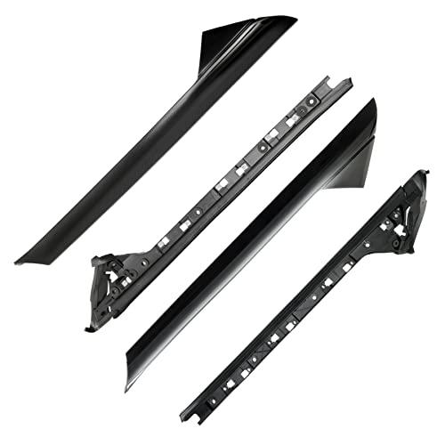 A-Pillar Trim Molding Windshield Set, Compatible with 2011-2019 Ford Explorer, Left & Right, Outer & Inner, 926450 926451, Window Trim Moulding BB5Z7803145AA BB5Z7803144AA BB5Z7803137AA BB5Z7803136AA
