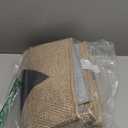 Collive Checkered Easy Jute 3x5 Outdoor Area Rugs, Washable Modern Entryway Rug Non Slip, Woven Indoor Doormat Black Diamond Carpet for Kitchen Bedroom Front Door Porch Patio Backyard