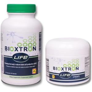 Bioxtron Life AFA Stem Cell Supplement - Joint Support & Muscle Pain - Immune System Support - Support Energy Levels - Stem Cell Production - Blue Green Algae Spirulina - 90 Caps + Cream 2 oz, EXP 04/2027