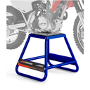 JFG RACING Dirt Bike Stand,Universal Detachable Powder Coated Anti Slip Off Road Steel MX Heavy Duty Dirtbike Maintenance Motorcycle Box Stand-Blue