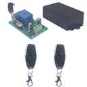 DC 12V 10A Relay Switch 1CH Wireless Remote Control Switch 433MHz Transmitter Receiver Momentary/Toggle Switch 12V Opener Garage Door keypad Universal Wireless ON Off (2* Control+1* Receiver)
