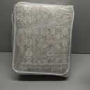 2.6x16 Washable Runner Rug for Kitchen, Cream Beige Yellow White Grey Soft Classic Runner with Non-Slip, Non-Shedding Distressed Floral Rug for Hallways Entryway Bedroom Laundry Indoor