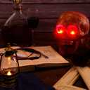 2 x Jutom 3 Pieces Halloween Glowing Eyes for Mask LED Light up Prop Eyes Glasses with Effects Controller (Red)