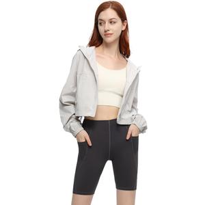 Women High Waisted Biker Shorts Tummy Control Yoga Athletic Shorts for Gym Workout Cycling Running SLP4M307T (Gray, M)
