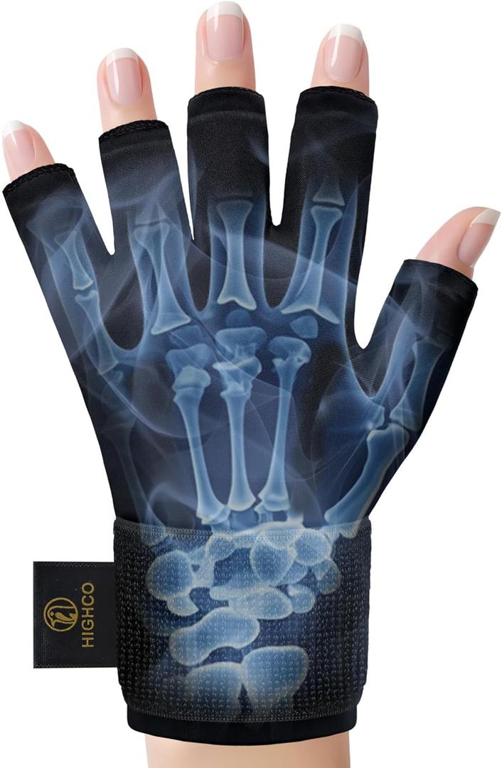 highco Hand Ice Pack Cooling Ice Glove for Pain Relief, Hot&Cold Therapy Hand Wrist Ice Pack Wrap for Arthritis