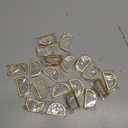 20 Pcs Stainless Steel Napkin Rings Valentine's Day Metal Napkin Ring Holders Modern Serviette Buckles Metallic Adornment for Table Kitchen Dinner Party Wedding (Matte Gold Semicircle)