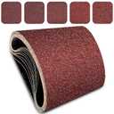 8x19 Inch Floor Sanding Belts 10 Pcs (5 Grit, 2 Each of 40, 60, 80, 100, 120 Grits) Heavy Duty Belt Sander Aluminum Oxide Belt Sander Paper for Wood, Metal, Stainless Steel, Automotive, and Furniture