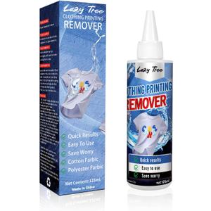 Heat Transfer Vinyl Remover for Fabrics [2024 Updated] Rapid Remover, Vinyl Letter Remover, Powerful Residue Remover, Quick Results, No Irritating Smell-125 ML