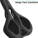 FIFTY-FIFTY Mountain Bike Seat, Comfortable Memory Foam Bicycle Seat, Lightweight Waterproof Bicycle Saddle for Men and Women, Compatible with MTB, Road Bike, E-MTB