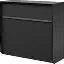 YOOBOX Wall Mount Mailbox for House Outside, Anti-Theft Locking Mailbox, Weatherproof Mailboxes 13.5" H x 15" L x 5.5" D, Black