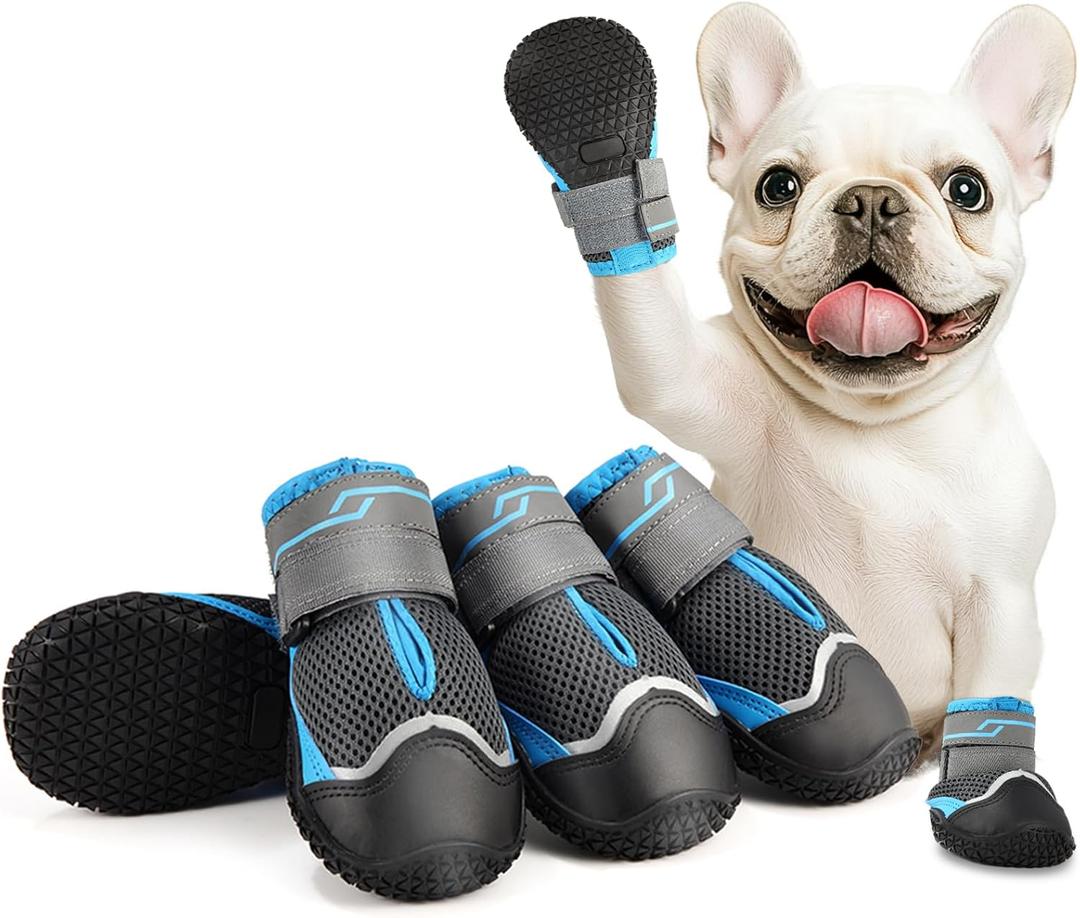 Dog Shoes for Small Dogs, Anti-Slip Dog Boots for Winter Snow, Hot Pavement, Dog Booties & Paw Protectors for Hardwood Floors Size 0 Dog Shoes for Small Dogs, Anti-Slip Dog Boots for Winter Snow, Hot Pavement, Dog Booties & Paw Protectors for Hardwood Floors Size 0
