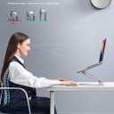 Lamicall Adjustable Laptop Stand, Portable Laptop Riser, Aluminum Laptop Stand for Desk Foldable, Ergonomic Computer Notebook Holder for MacBook Air Pro HP, Office Desk Accessories (10-17.3'')- Silver
