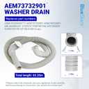 BlueStars AEM73732901 Washer Drain Hose - Compatible with LG Kenmore Washer - Replaces AEM74053001 AEM74073303 MEJ62685201 2702257 PS8749199 AP5783629 5215EA1001A AEM73653001 AEM73732903