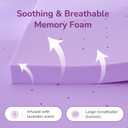 4 Inch Full Lavender Infusion Memory Foam Mattress Topper for Relaxing Sleep, Ventilated & Pressure Relieving, CertiPUR-US Certified, Medium Firm Topper in a Box, Full Size, 54"x75"
