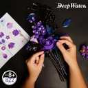 Ideas Halloween Purple Flowers Gothic Rose, Compatible with Lego Flowers Gift for Adults Women Girls Home Botanical Decoration for Birthday, Mother's Day, Christmas 8-16+ (822PSC)