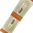 Travel Cribbage Board Game Set Portable Travel Games Includes Storage Space 1 Deck 6 Pegs of Cards and Instructions Classic Family Cribbage Game Ideal for Family Fun and Entertaining