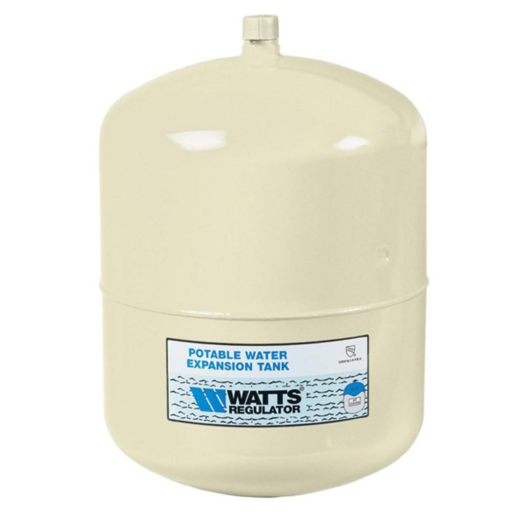 Watts PLT-12 4.5-Gallon Potable Water Expansion Tank 3/4" Male Inlet
Carbon Steel Butyl Diaphragm Pre-Pressurized 150 Psi Maximum Compatible with Gas Oil and Electric Heating Systems